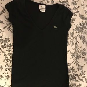 Lacoste black v-neck Tee